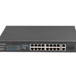 Lanberg Switch rack 19  POE+ 16x 100MB /2X COMBO  GIGABIT ETHERNET 150W