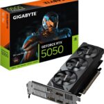 GIGABYTE GeForce RTX 5050 OC Low Profile 8G Graphics Card - 8GB GDDR6, 128bit, PCI-E 5.0, 2587MHz Core Clock, 2 x DP, 2 x HDMI, NVIDIA DLSS 4, GV-N5050OC-8GL